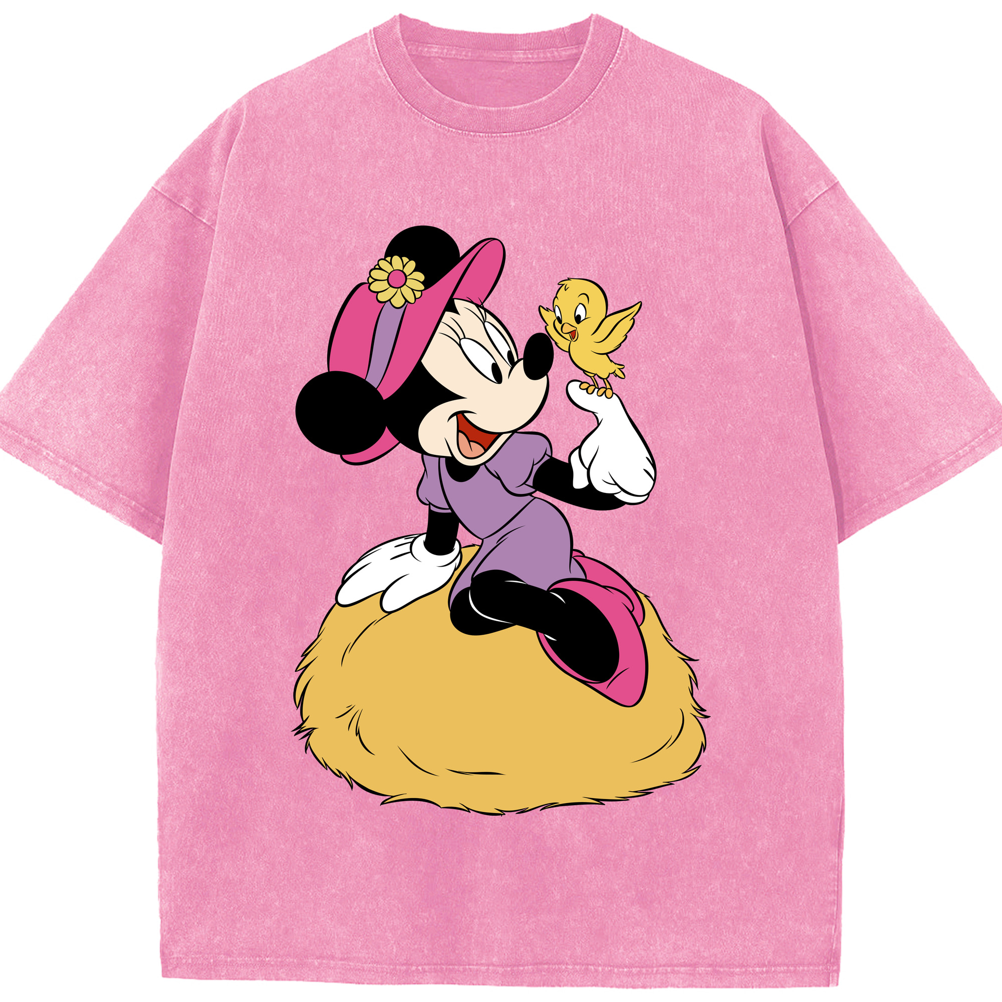 （画像用） ミッキーマウス Mickey Mouse 綿100% ヴィンテージ風 半袖Tシャツ（フロントプリント）